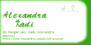 alexandra kadi business card